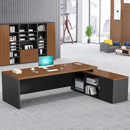 Drawers Corner Office Desk Dark European L Shaped European Computer Desks Laptop Metal Escritorios De Ordenador Modern Furniture