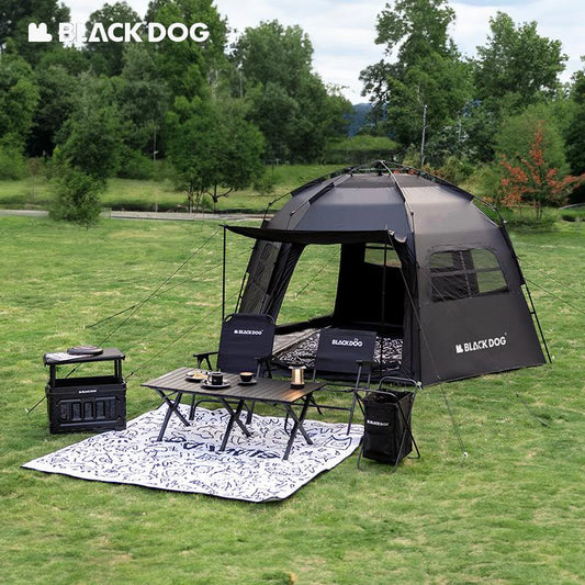 Naturehike Blackdog One-touch Tent Automatic Shelter Dome Tent  Outdoor Camping Hexagonal Black Coated Waterproof Sunshade UPF50