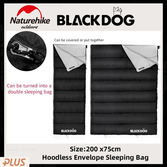 Naturehike-Blackdog Ultralight Camping Cotton Sleeping Bag Outdoor Envelope Sleeping Bag Hiking Adult Anti Cold Thickening Quilt