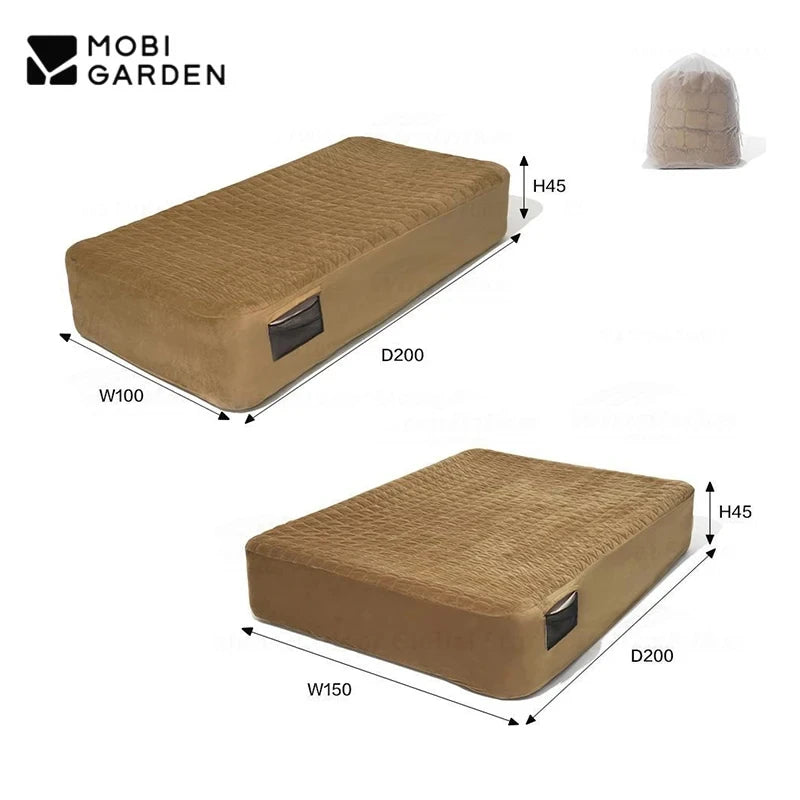 MOBI GARDEN Camping Air Cushion Bedspread Mattress Cover Outdoor Inflatable MoistureProof Mat Dirty Velvet Camping Accessories