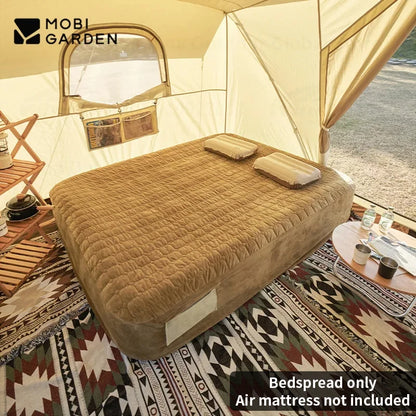 MOBI GARDEN Camping Air Cushion Bedspread Mattress Cover Outdoor Inflatable MoistureProof Mat Dirty Velvet Camping Accessories