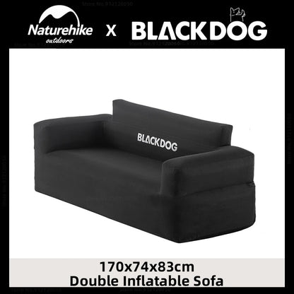 Naturehike-Blackdog Outdoor Double Inflatable Sofa Portable Camping Picnic Air Bed Lazy Inflatable Bed Luxury Outdoor Sofa Bed