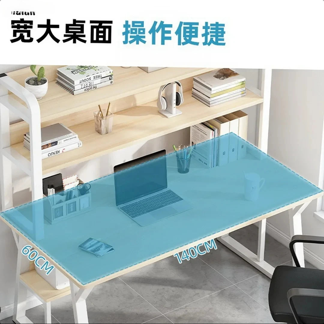 New Simple Computer Desktop Desk Bookshelf Integrated Table Writing Desk Student Household