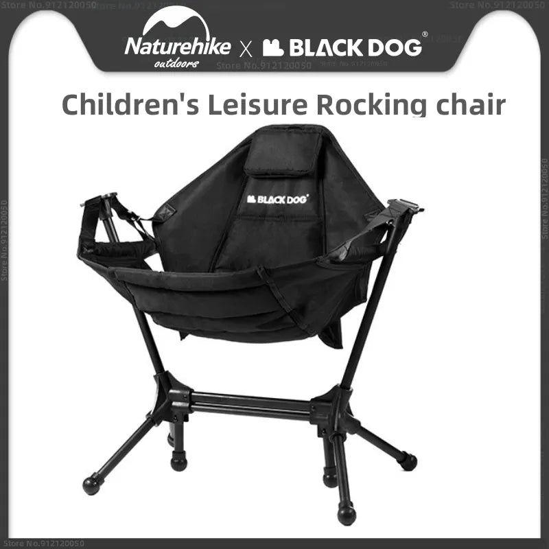 Naturehike&BLACKDOG Outdoor Portable Folding Chair Children Picnic Chair Camping Comforts Leisure Recliner with Sponge Headrest