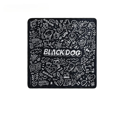 Black Dog Picnic Carpet Blanket Waterproof Mat for Outdoor Large Beach Blanket Sand Free Tourism Folding Workout Cushion Camping