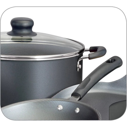 Primaware 18 Piece Non-stick Cookware Set, Steel Gray Kitchen    Cooking Pots