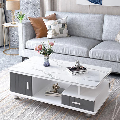 Glass Large Coffee Table Center Living Room Tv Coffee Tables with Drawers Decor Mesa De Centro De Sala Muebles Home Furniture