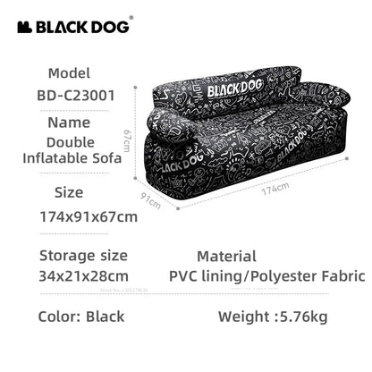 Naturehike & Blackdog Single/Double Inflatable Lazy Sofa Camping Folding Waterproof Inflatable Sofa Portable Travel Beach Stool