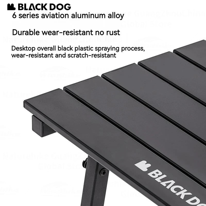 Naturehike BLACKDOG Folding Table Aluminum Alloy Lightweight 3.7kg Bearing 30kg Camping Outdoor Desk Portable Dining Furniture