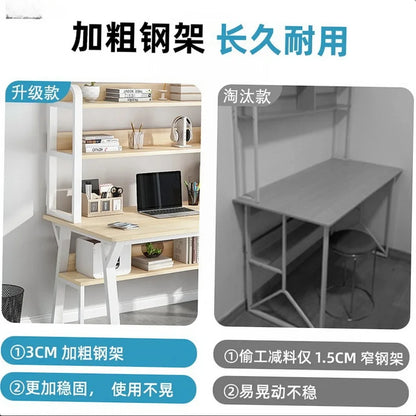 New Simple Computer Desktop Desk Bookshelf Integrated Table Writing Desk Student Household