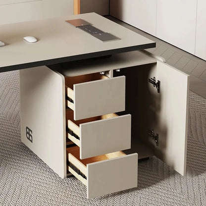 Modern Office Desk Table Cabinet Standing Executive Drawers Computer Workbench Desk Organizer Escritorio Gaming Modern Furniture