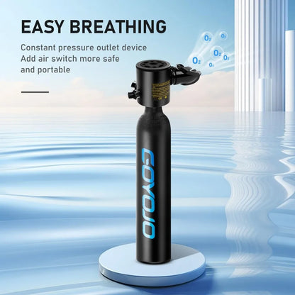 0.5 Liter Mini Tank Diving Scuba,5-10 Minutes Underwater Breathing Equipment Portable Oxygen Kit